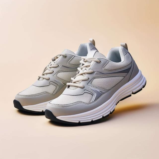 LIGHT GRAY ATHLETIC SNEAKERS
